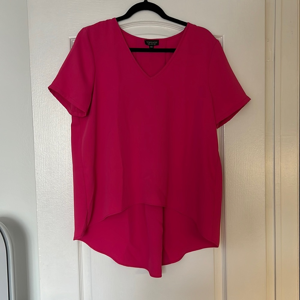 STUNNING fluorescent pink top shop blouse